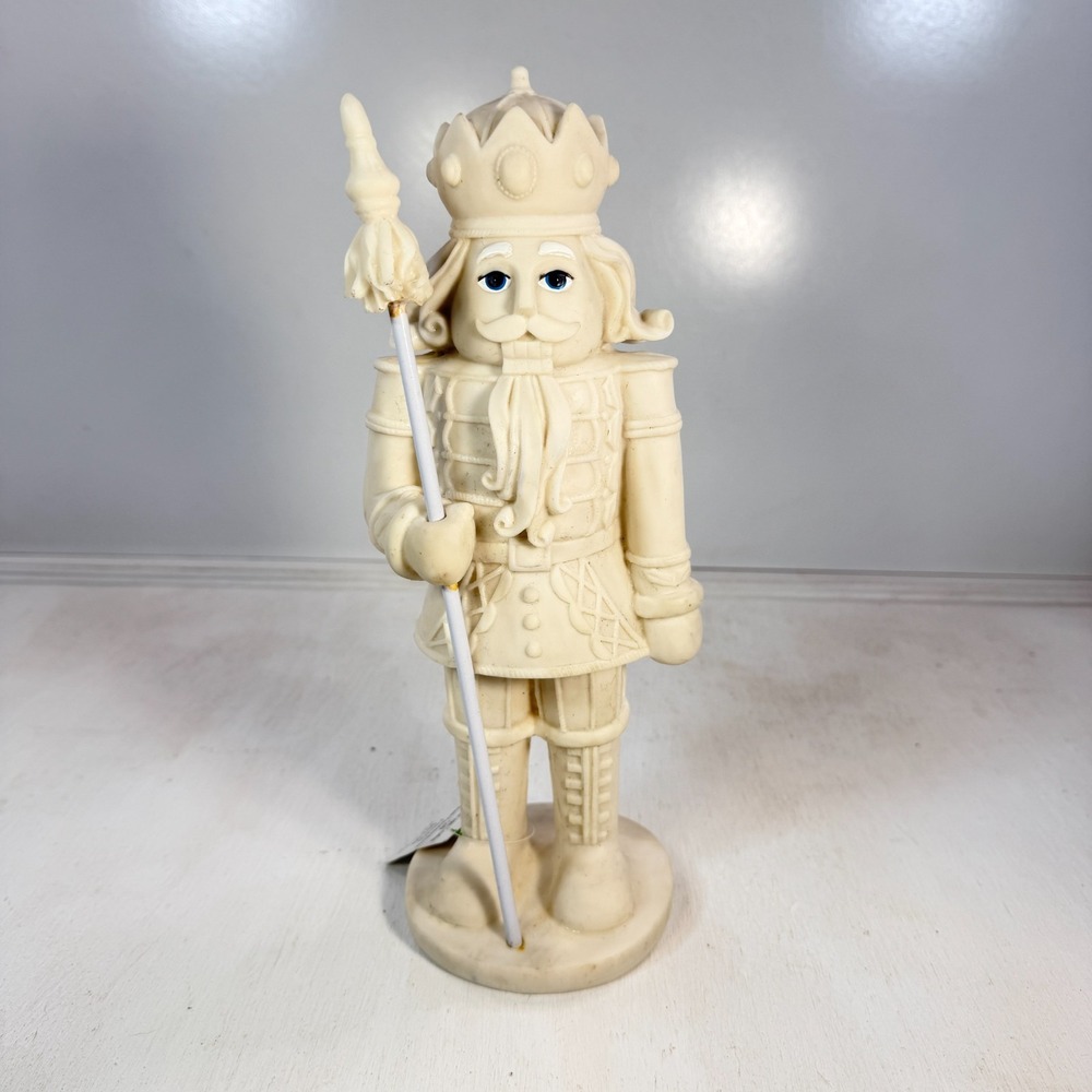 Vintage 2009 Blank Porcelain Bisque Nutcracker King 12" DIY Paintable Christmas